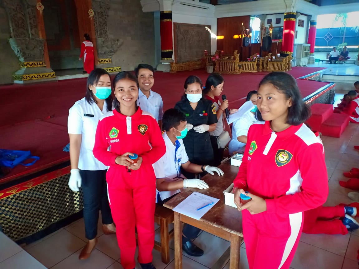 Tes Urine Kepada Anggota PASKIBRAKA Kabupaten Gianyar