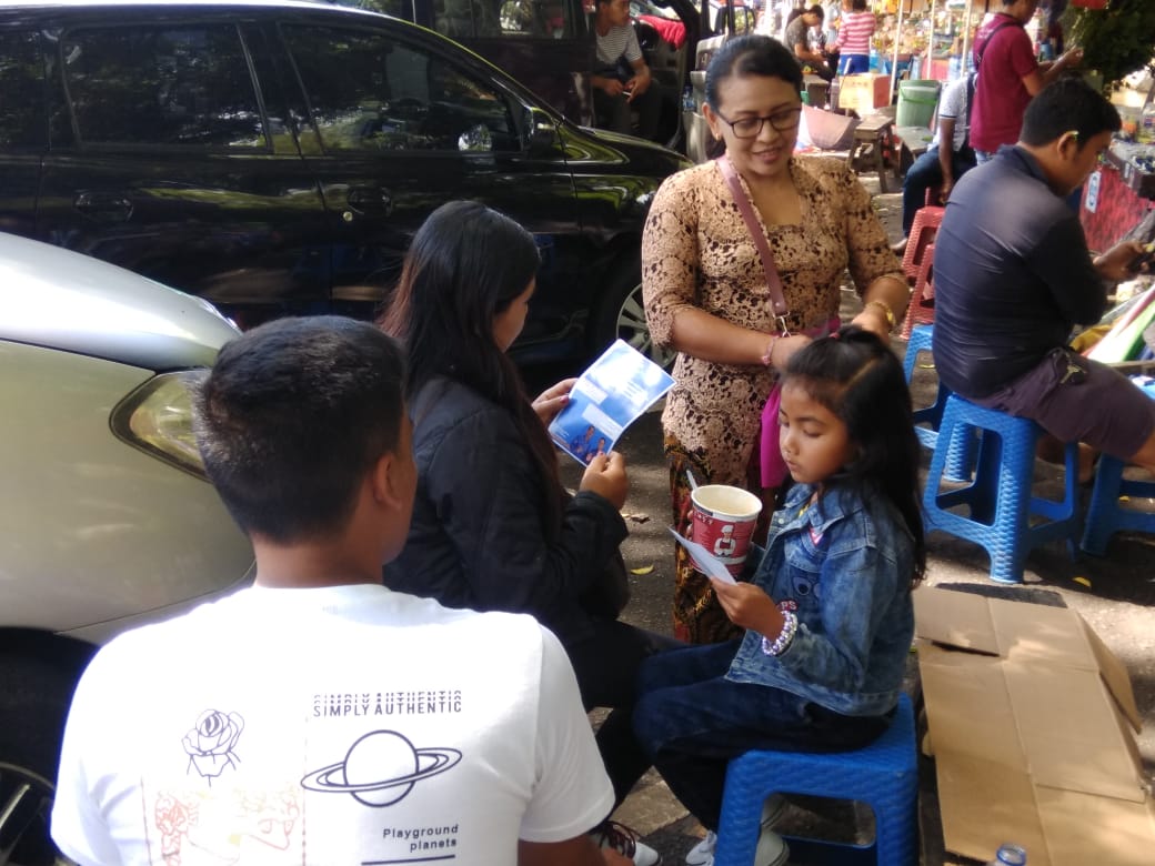 Sosialisasi dan Kampanye P4GN di Areal Parkir Obyek Wisata Goa Gajah