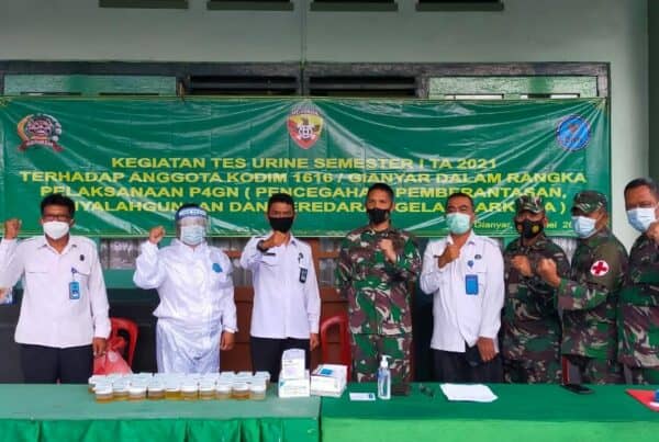 Sinergitas BNNK Gianyar dan Kodim 1616 Gianyar dalam rangka “War On Drug”