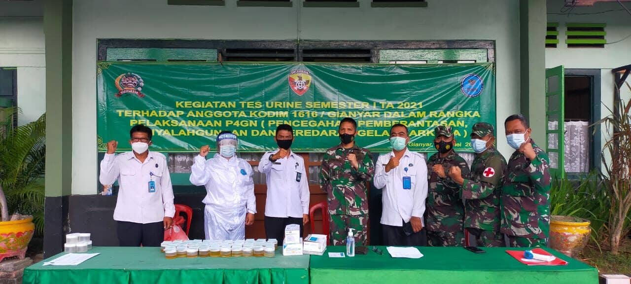 Sinergitas BNNK Gianyar dan Kodim 1616 Gianyar dalam rangka “War On Drug”