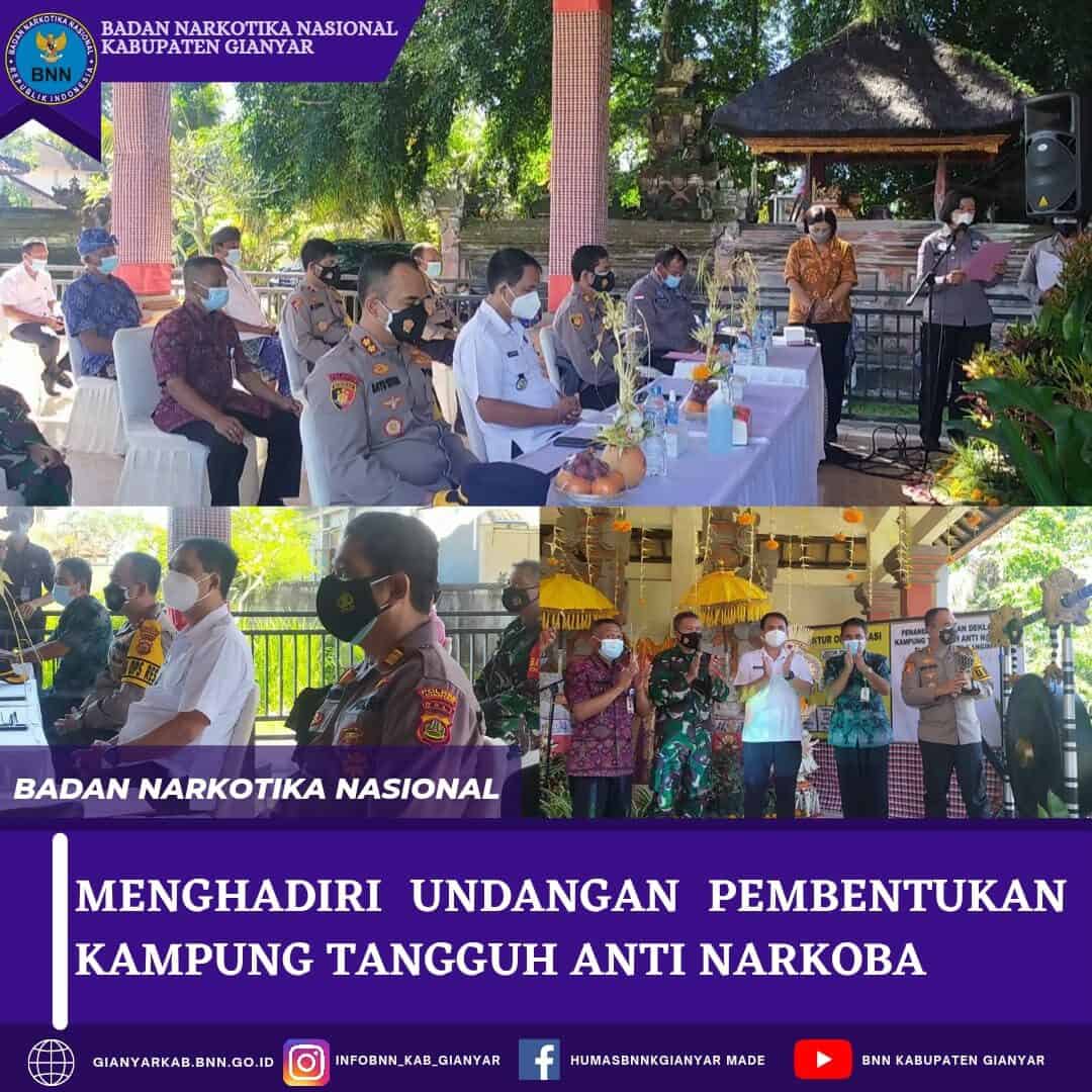 Kepala BNNK Gianyar Menghadiri Undangan Pembentukan Kampung Tangguh Anti Narkoba