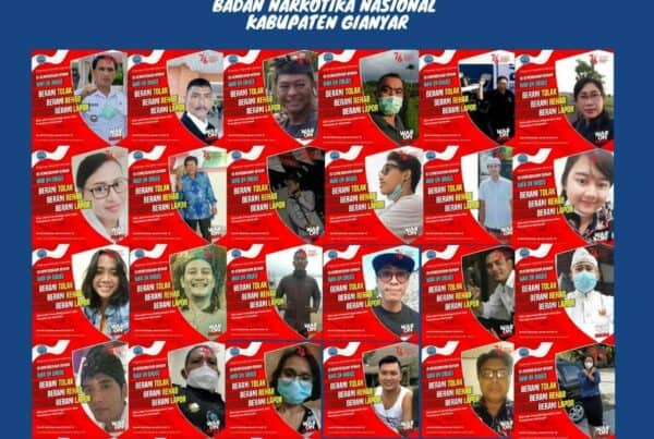 Kepala BNNK Gianyar dan seluruh personel BNNK Gianyar ikut memeriahkan peringatan HUT Kemerdekaan Republik Indonesia lewat media sosial