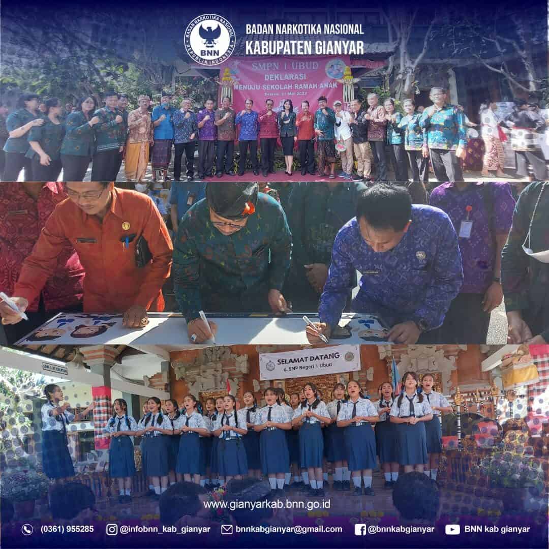 MENGHADIRI UNDANGAN DEKLARASI RAMAH ANAK SMP N 1 UBUD