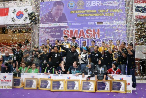 PENUTUPAN “SMASH ON DRUGS” INTERNATIONAL TABLE TENNIS CHAMPIONSHIP 2022