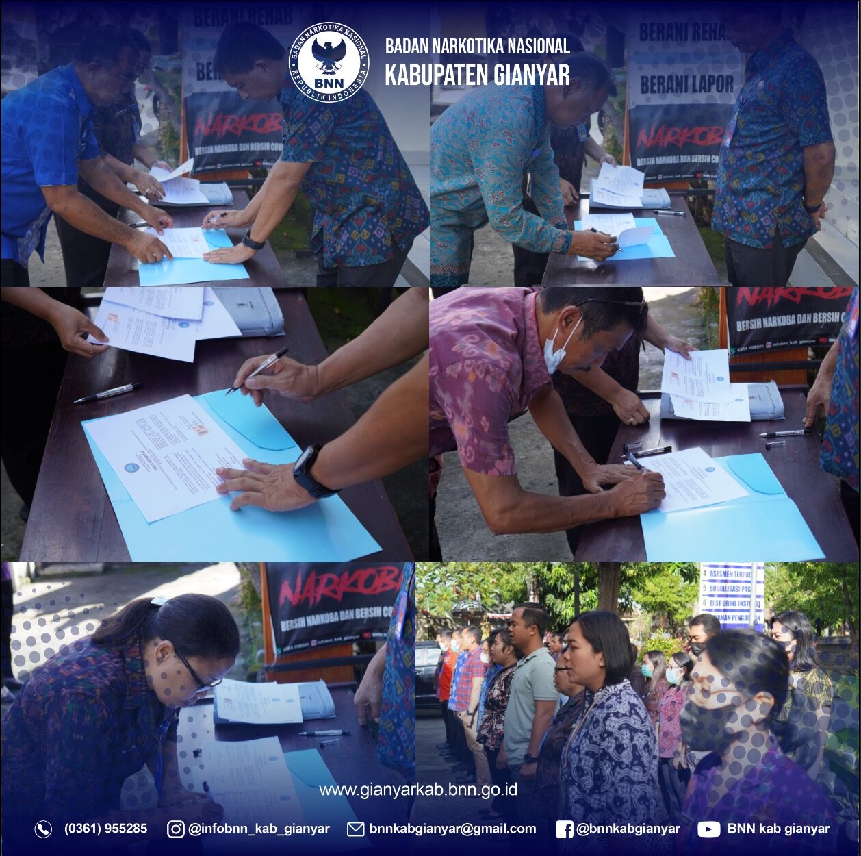Panandatanganan Pakta Integritas Pegawai BNN Kabupaten Gianyar