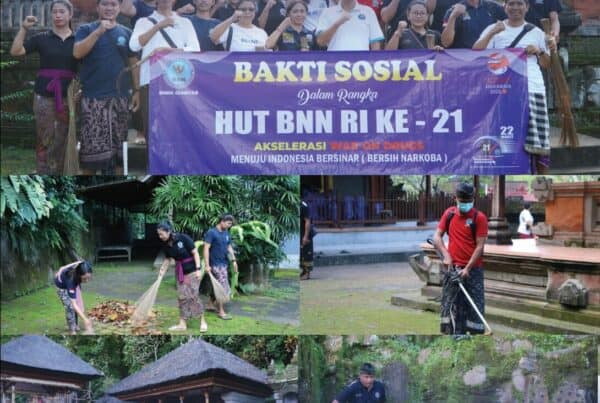 Bakti Sosial di Pura Durga Kutri dalam Rangka Pra HUT BNN RI ke-21