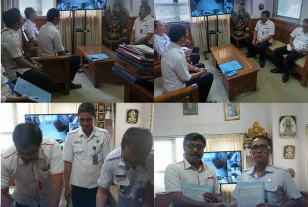 Penandatanganan Perjanjian Kerjasama Antara BNNK Gianyar Dengan Badan Kesbangpol Kab. Gianyar