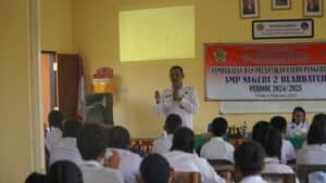 Sosialisasi P4GN dalam Rangka Pembekalan dan pelantikan Pengurus OSIS Periode 2024/2025 di SMP Negeri 2 Blahbatuh