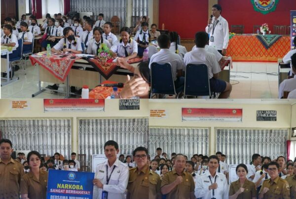 Sosialisasi P4GN dalam Rangka kegiatan bimbingan Kepemimpinan Terkait Bahaya Narkotika di SMP N 1 Gianyar