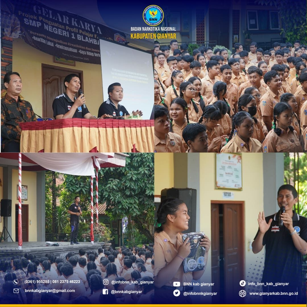 Sosialisasi Pencegahan Penyalahgunaan Narkotika dan HIV AIDS di SMP N 1 Blahbatuh