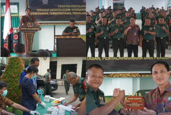 Extraordinay P4GN berupa Tes Urine pada Kodim 1616/Gianyar