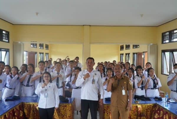 Sosialisasi P4GN dalam Rangka Pembekalan dan pelantikan Pengurus OSIS Periode 2024/2025 di SMP Negeri 2 Blahbatuh