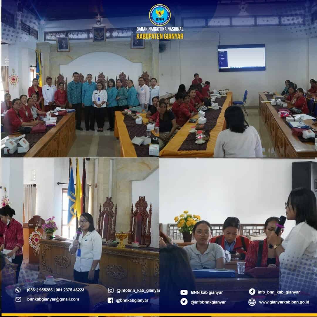 Pembinaan 10 Program Pokok PKK Berkaitan dengan Narkotika yang akan mengikuti lomba desa tahun 2024 di Desa Sebatu Tegalalang