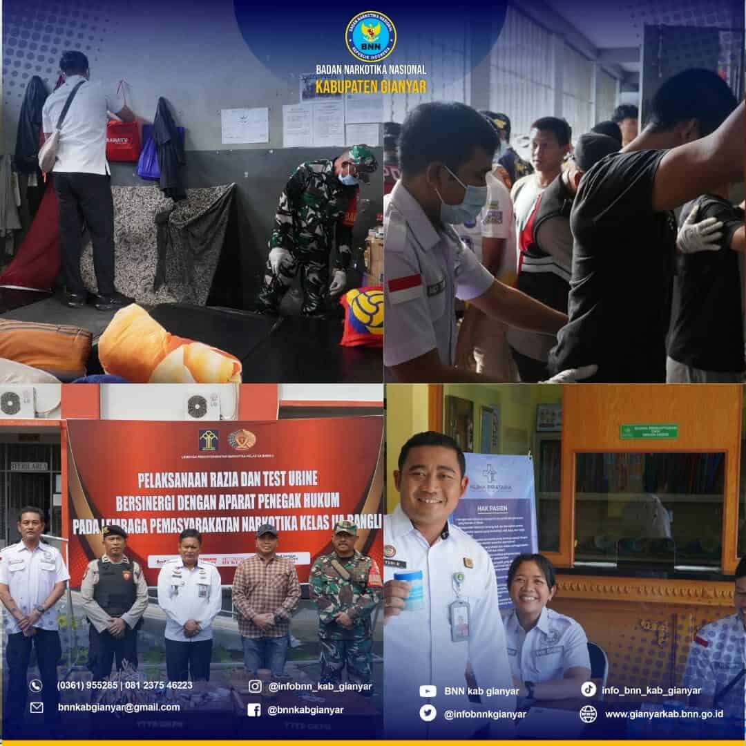 Penggeledahan dan Test Urine Pada Lapas Narkotika Kelas IIA Bangli