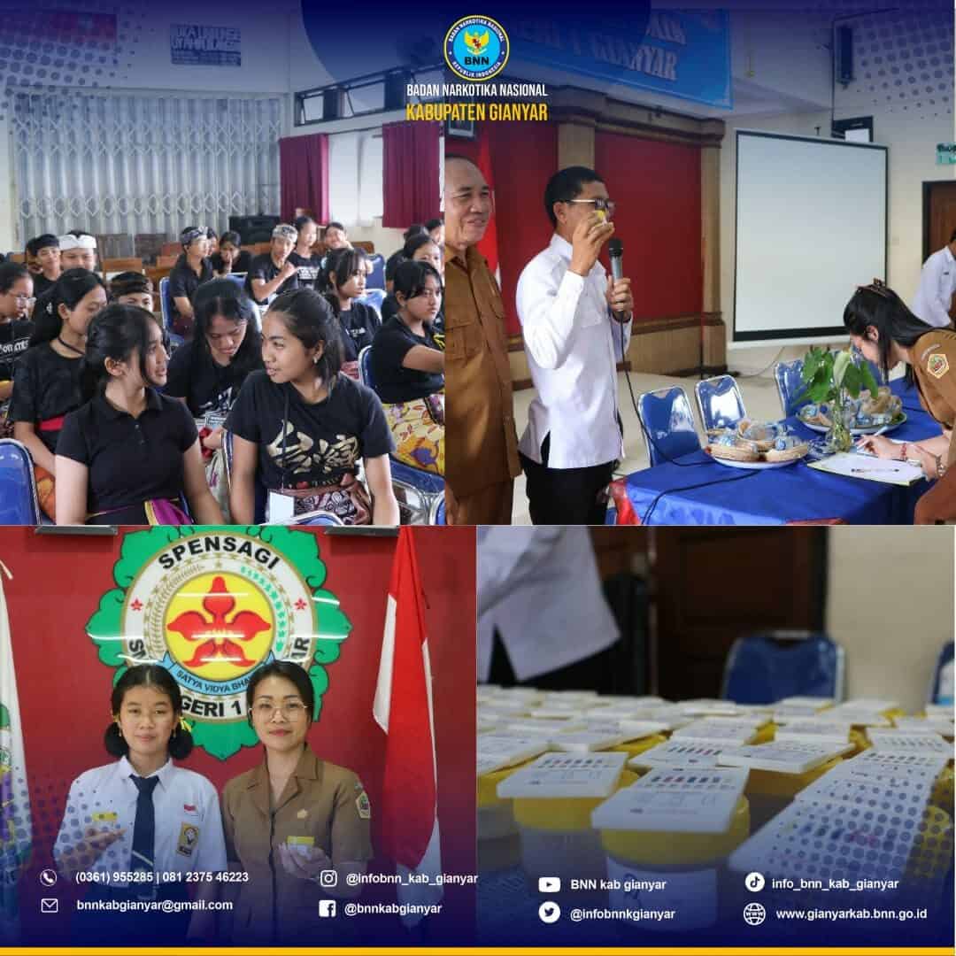 Tes Urine Siswa SMP Negeri 1 Gianyar