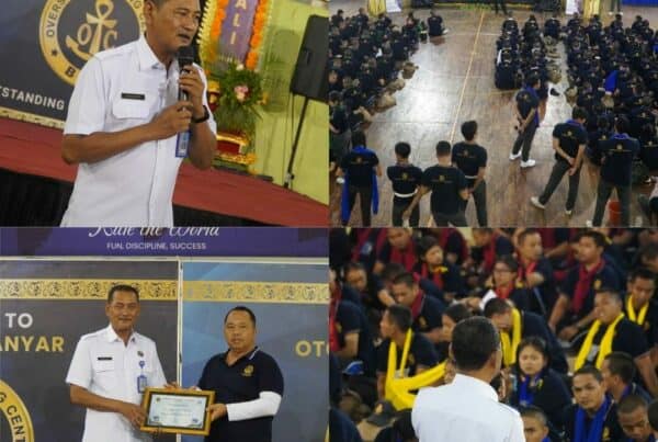 Penyuluhan Anti Narkoba dalam Pembinaan Dasar Sikap Profesi (PDSP) siswa baru Overseas Training Center Bali Gianyar