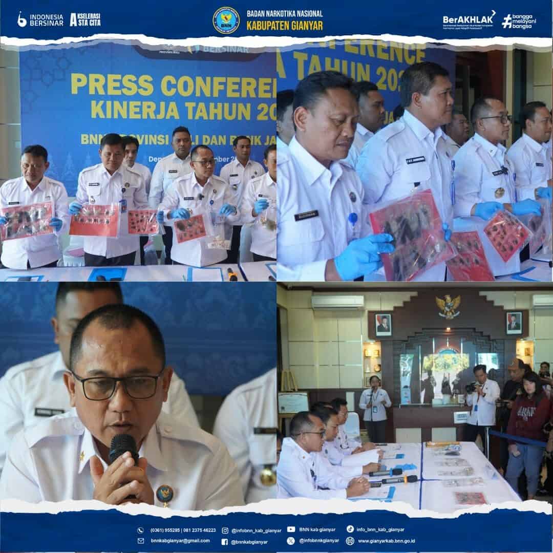 Press Conference Kinerja Tahun 2024, BNN Provinsi Bali dan BNNK jajaran