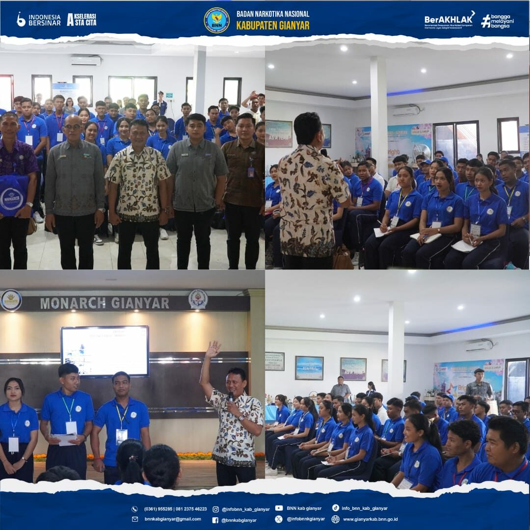 Penyuluhan Anti Narkoba dalam kegiatan Bright Houspitality Awareness Monarch Bali Gianyar