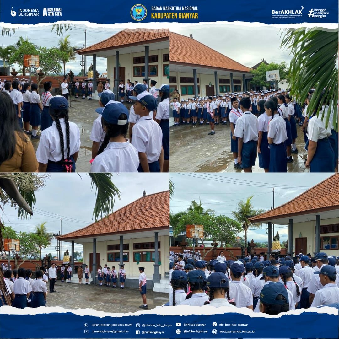 Melaksanakan Penyuluhan P4GN dengan Menjadi Pembina Upacara di SMP N 3 Blahbatuh