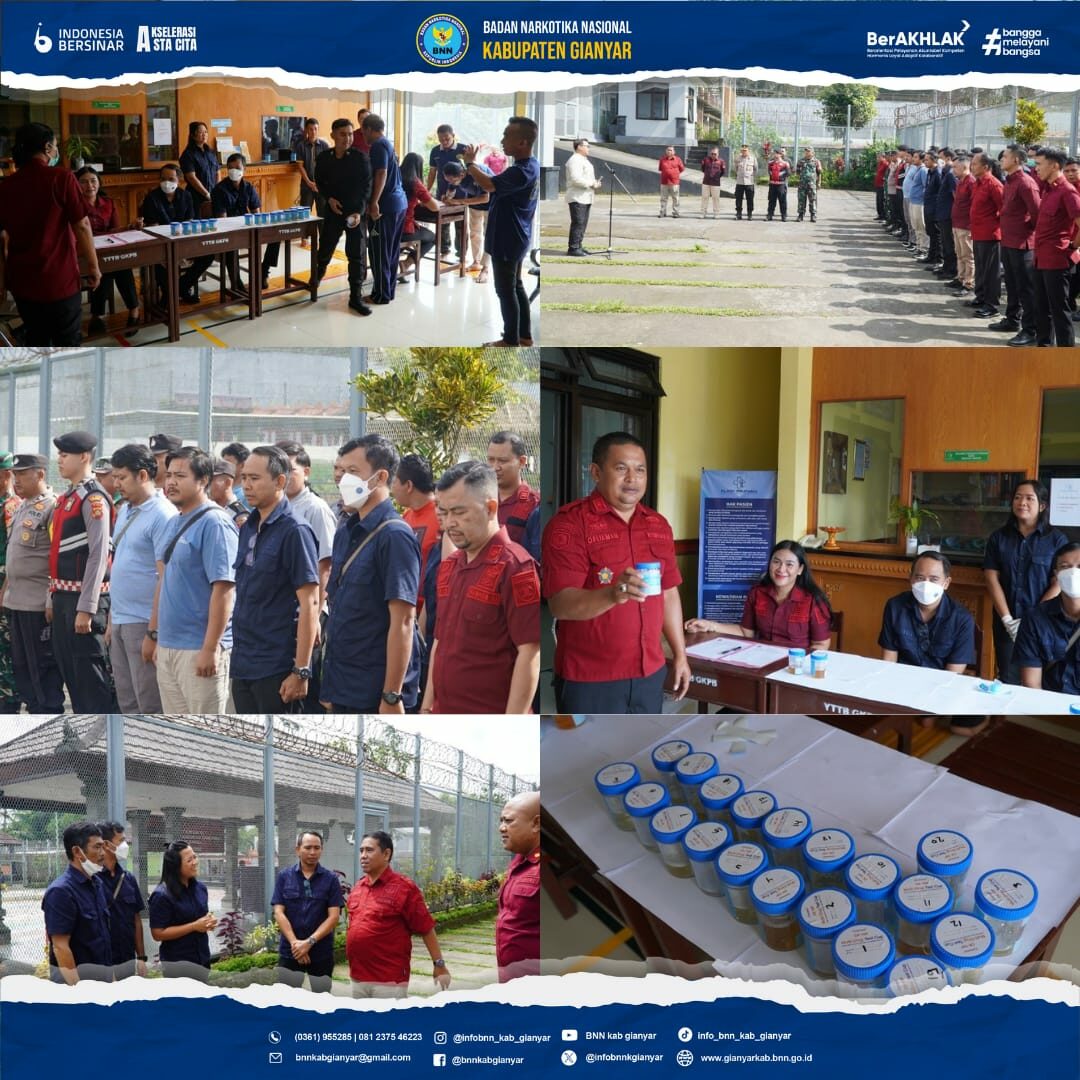 Penggeledahan dan Test Urine Pada Lapas Narkotika Kelas IIA Bangli
