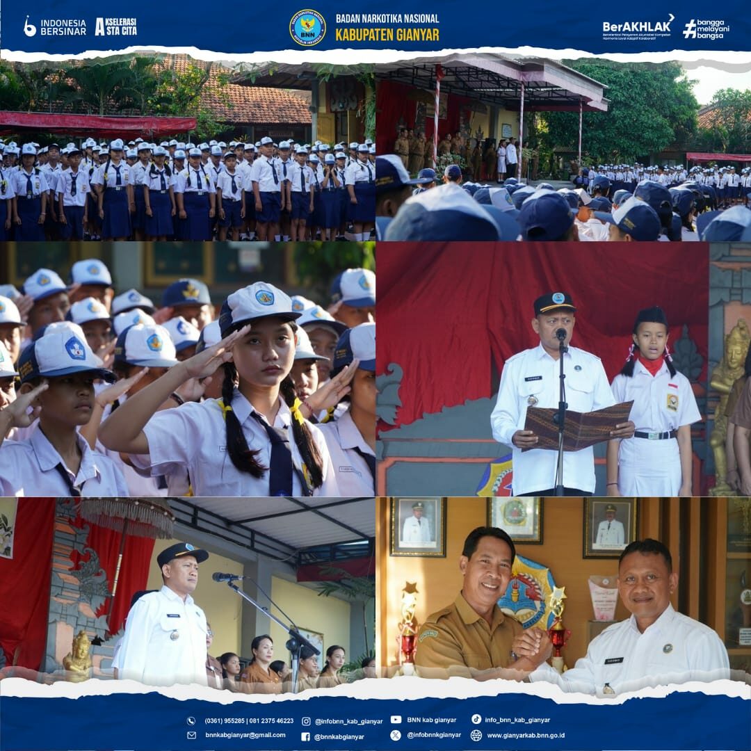 Kampanye Bahaya Penyalahgunaan Narkoba sekaligus Deklarasi Sekolah Bersinar di SMP Negeri 1 Blahbatuh