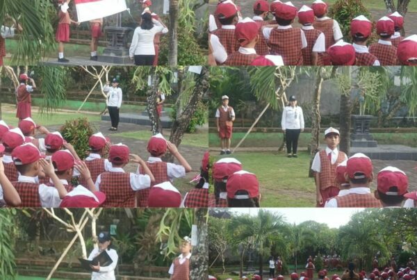 Melaksanakan Penyuluhan P4GN dengan Menjadi Pembina Upacara di SDN 3 Pering