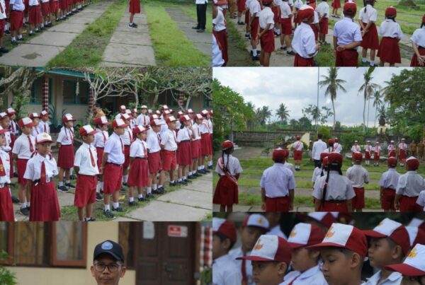 Melaksanakan Penyuluhan P4GN dengan Menjadi Pembina Upacara di SD Negeri 2 Belega