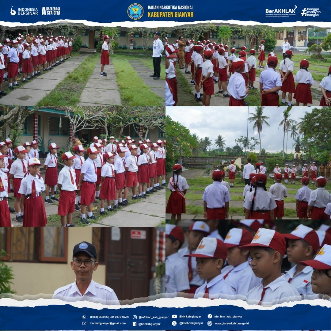 Melaksanakan Penyuluhan P4GN dengan Menjadi Pembina Upacara di SD Negeri 2 Belega